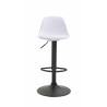 Taburete Kiel Estructura de Plástico & Asiento de Polipiel Negro,Blanco