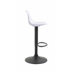 Taburete Kiel Estructura de Plástico & Asiento de Polipiel Negro,Blanco