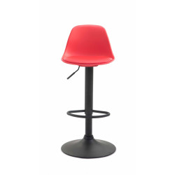 Taburete Kiel Estructura de Plástico & Asiento de Polipiel Negro,Rojo