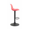 Taburete Kiel Estructura de Plástico & Asiento de Polipiel Negro,Rojo