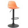 Taburete Kiel Estructura de Plástico & Asiento de Polipiel Negro,Naranja