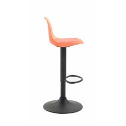 Taburete Kiel Estructura de Plástico & Asiento de Polipiel Negro,Naranja