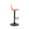 Taburete Kiel Estructura de Plástico & Asiento de Polipiel Negro,Naranja