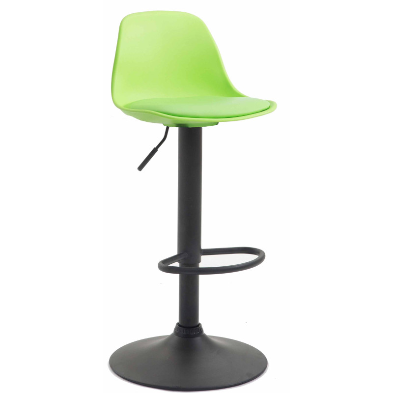 Taburete Kiel Estructura de Plástico & Asiento de Polipiel Negro,Verde