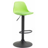 Taburete Kiel Estructura de Plástico & Asiento de Polipiel Negro,Verde