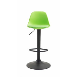 Taburete Kiel Estructura de Plástico & Asiento de Polipiel Negro,Verde