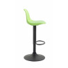Taburete Kiel Estructura de Plástico & Asiento de Polipiel Negro,Verde