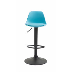 Taburete Kiel Estructura de Plástico & Asiento de Polipiel Negro,Azul