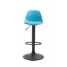 Taburete Kiel Estructura de Plástico & Asiento de Polipiel Negro,Azul