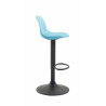 Taburete Kiel Estructura de Plástico & Asiento de Polipiel Negro,Azul