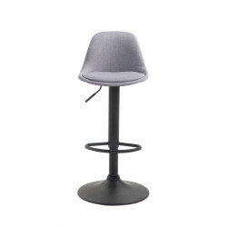 Taburete Kiel Tapizado En Tela Negro,Gris
