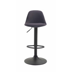 Taburete Kiel Tapizado En Tela Negro,Gris oscuro