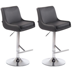 Set de 2 Taburetes Club Gris
