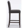 Set 2x Taburetes de Bar Louise en Tela Gris oscuro,Antiguo