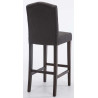 Set 2x Taburetes de Bar Louise en Tela Gris oscuro,Antiguo