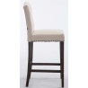 Set 2x Taburetes de Bar Louise en Tela Crema,Antiguo