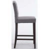 Set 2x Taburetes de Bar Louise en Tela Gris claro,Antiguo
