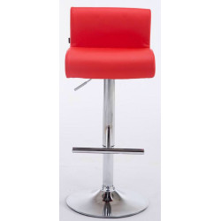 Set 2 Taburetes California en Cuero PU Rojo