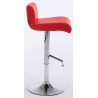 Set 2 Taburetes California en Cuero PU Rojo