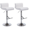 Set 2 Taburetes California en Cuero PU Blanco