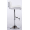 Set 2 Taburetes California en Cuero PU Blanco