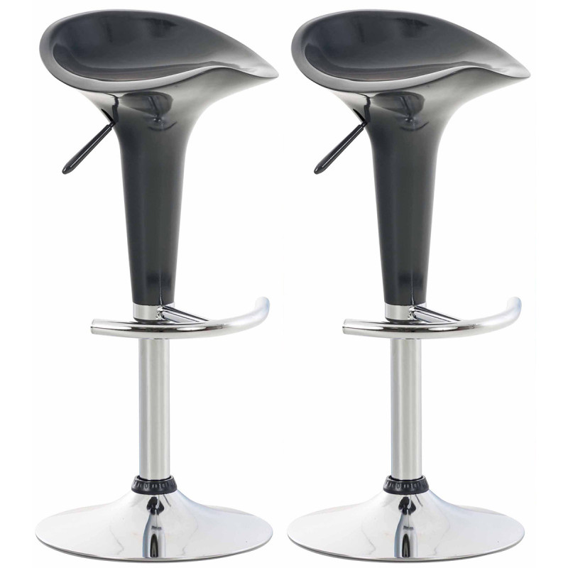 Set de 2 Taburetes Saddle Gris