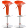 Set de 2 Taburetes Saddle Naranja