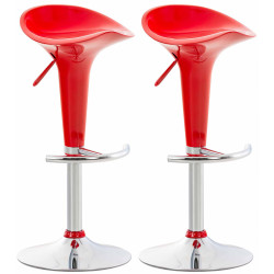 Set de 2 Taburetes Saddle Rojo