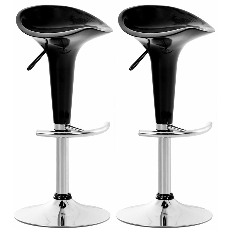 Set de 2 Taburetes Saddle Negro