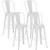 Set De 4 Taburetes De Bar Aiden Blanco
