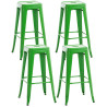 Set De 4 Taburetes Joshua Verde