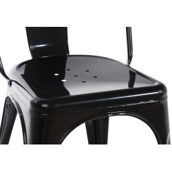 Set De 4 Sillas Apilables Benedikt Negro
