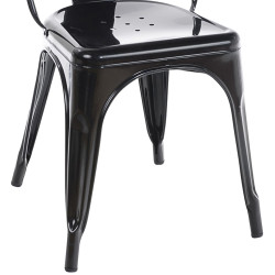 Set De 4 Sillas Apilables Benedikt Negro