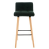 Set De 2 Taburetes De Bar Lincoln En Terciopelo Verde