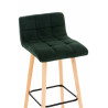Set De 2 Taburetes De Bar Lincoln En Terciopelo Verde