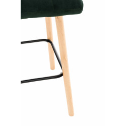 Set De 2 Taburetes De Bar Lincoln En Terciopelo Verde