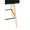 Set De 2 Taburetes De Bar Lincoln En Terciopelo Verde