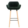 Set De 2 Taburetes Grant En Terciopelo Verde