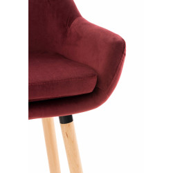 Set De 2 Taburetes Grant En Terciopelo Rojo
