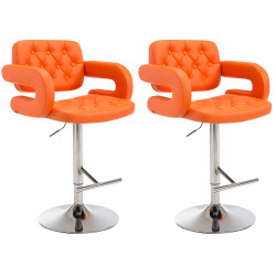 Set De 2 Taburetes De Bar Dublin Naranja