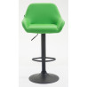 Set 2 Taburetes Braga En Cuero PU Verde,Negro