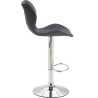 Taburete De Bar Cork En Simil Cuero Cromado,Gris