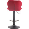 Taburete De Bar Cork Tapizado En Tela Rojo,Negro