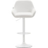 Taburete De Bar Braga En Simil Cuero Blanco,Blanco
