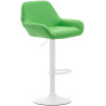 Taburete De Bar Braga En Simil Cuero Verde,Blanco