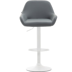 Taburete De Bar Braga En Simil Cuero Gris,Blanco