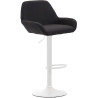 Taburete De Bar Braga En Tela Negro,Blanco