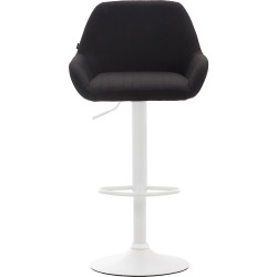 Taburete De Bar Braga En Tela Negro,Blanco