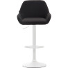 Taburete De Bar Braga En Tela Negro,Blanco