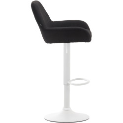Taburete De Bar Braga En Tela Negro,Blanco